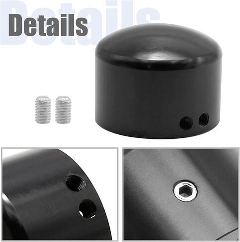 أغطية صواميل المحور الأمامي أغطية شوكة لدراجة Harley Davidson Touring Softail Sportster Dyna Trike Electra Street Road Glide Road King Fat Boyoy 2002-2023، أسود in Kuwait