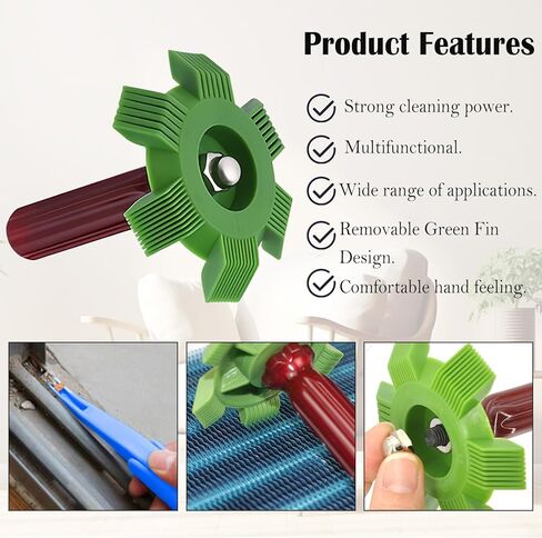 6 Pcs Radiator Comb Tool Set, Multiple Sizes AC Fin Comb Straightener & Condenser Coil Cleaning Brush, Air Conditioner Repair Cleaner Kit for Evaporator Automotive Refrigerator Hvac (Colored) in Saudi Arabia