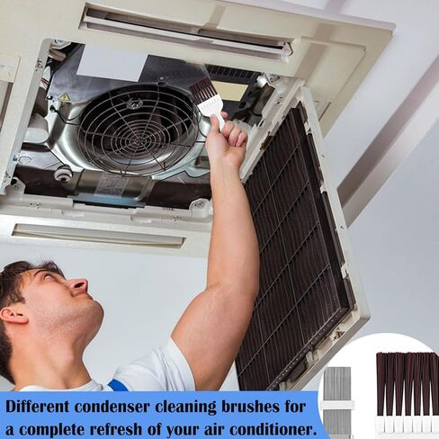 6 Pcs Radiator Comb Tool Set, Multiple Sizes AC Fin Comb Straightener & Condenser Coil Cleaning Brush, Air Conditioner Repair Cleaner Kit for Evaporator Automotive Refrigerator Hvac (Colored) in Saudi Arabia