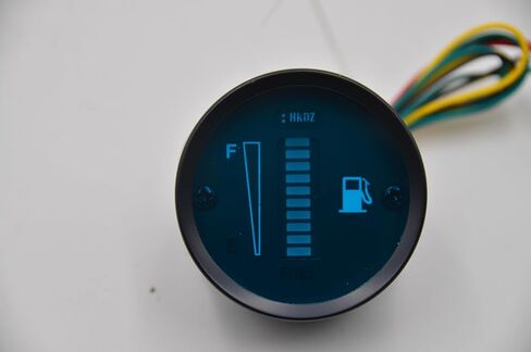 Fuel Level Gauge,2" 52mm Universal Car SUV Motorcycle Fuel Level Meter Gauge Meter 12V LED Light Display Fuel Tank Gauge Boat Truck RV(Blue) in Saudi Arabia