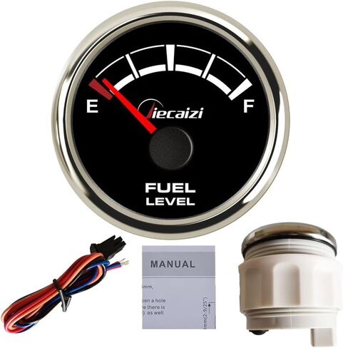 52mm/2-1/16" Fuel Level Gauge Waterproof 7 Backlight Colors 0-90ohms 16-158ohms 73-10ohms 0-190ohms 240-33ohms Anti-Vibration Anti-Over-Voltage IP67 in Saudi Arabia
