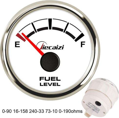 52mm/2-1/16" Fuel Level Gauge Waterproof 7 Backlight Colors 0-90ohms 16-158ohms 73-10ohms 0-190ohms 240-33ohms Anti-Vibration Anti-Over-Voltage IP67 in Saudi Arabia