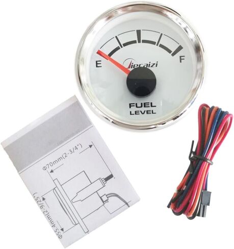 52mm/2-1/16" Fuel Level Gauge Waterproof 7 Backlight Colors 0-90ohms 16-158ohms 73-10ohms 0-190ohms 240-33ohms Anti-Vibration Anti-Over-Voltage IP67 in Saudi Arabia