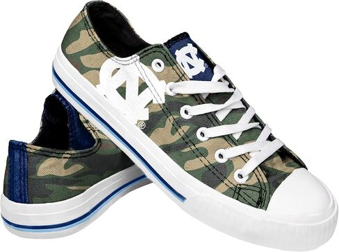 FOCO North Carolina Tar Heels NCAA Womens Camo Low Top Canvas Shoes - 11 in Saudi Arabia
