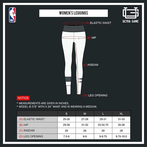 Ultra Game NBA Women's Leggings Fitness Sport Yoga Active Pants in Saudi Arabia