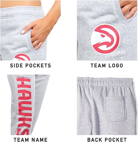 Ultra Game NBA Women's Jogger Pants Active Logo Fleece Sweatpants in Saudi Arabia