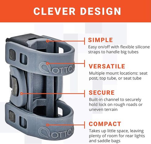 أوتولوك برو جبل | يؤمن قفل OTTOLOCK Cinch على إطار الدراجة أو عمود المقعد in Kuwait