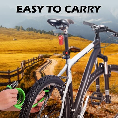 Sadnyy 4 Pcs Bike Lock 4 Feet Bike Lock Cable 5 Digit Resettable Combination Code Security Coiling Bicycle Lock 2/5 Inch Diameter with Mounting Bracket for Bicycle Outdoors (Black, Green, Pink, Blue) in Saudi Arabia