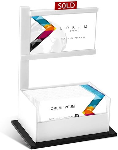 Office Desk Business Card Holder, Real Estate Business Card Holder, Acrylic Real Estate Agency Product Business Card Holder, Can Accommodate 3.5 x 2 inch Business Cards in Saudi Arabia