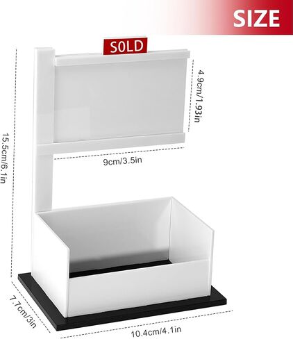 Office Desk Business Card Holder, Real Estate Business Card Holder, Acrylic Real Estate Agency Product Business Card Holder, Can Accommodate 3.5 x 2 inch Business Cards in Saudi Arabia