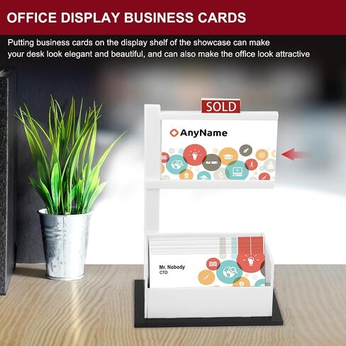 Office Desk Business Card Holder, Real Estate Business Card Holder, Acrylic Real Estate Agency Product Business Card Holder, Can Accommodate 3.5 x 2 inch Business Cards in Saudi Arabia