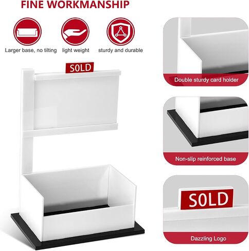 Office Desk Business Card Holder, Real Estate Business Card Holder, Acrylic Real Estate Agency Product Business Card Holder, Can Accommodate 3.5 x 2 inch Business Cards in Saudi Arabia