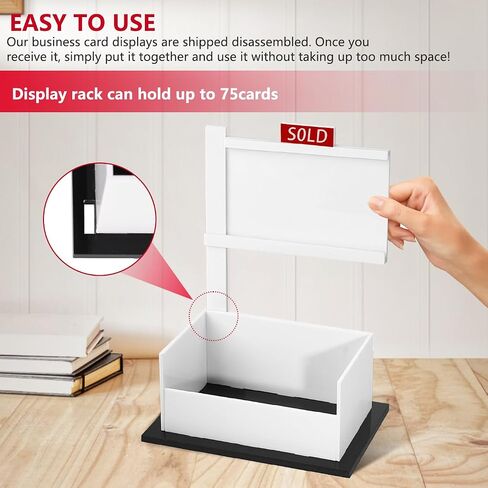 Office Desk Business Card Holder, Real Estate Business Card Holder, Acrylic Real Estate Agency Product Business Card Holder, Can Accommodate 3.5 x 2 inch Business Cards in Saudi Arabia