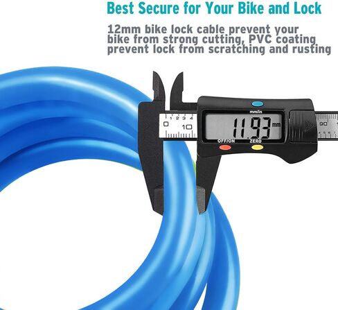 Bike Lock Cable with Mounting Bracket, Bicycle Cable Lock with 5 Digit Combination, Bike Cable Lock 4 Feet Long x 1/2 Inch (Black) in Saudi Arabia