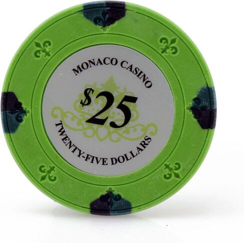 Monaco Casino Clay Poker Chips in 13.5g - Pack of 50 - (Choose Color) in Saudi Arabia