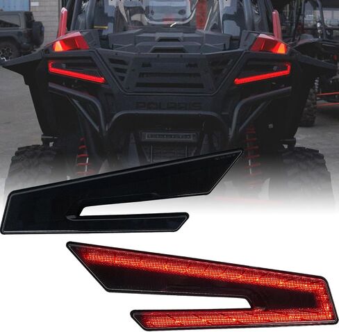 مصابيح خلفية LED RZR PRO XP، مصابيح خلفية لإيقاف الفرامل الخلفية لـ Polaris RZR PRO XP/XP4 2020 2021 2022 2023، RZR PRO R/RZR TURBO R 2022 2023، ملحقات مصابيح UTV، أسود دخاني، قطعتان in Kuwait