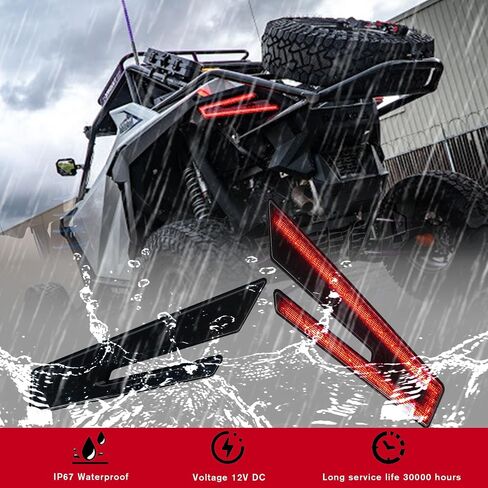 مصابيح خلفية LED RZR PRO XP، مصابيح خلفية لإيقاف الفرامل الخلفية لـ Polaris RZR PRO XP/XP4 2020 2021 2022 2023، RZR PRO R/RZR TURBO R 2022 2023، ملحقات مصابيح UTV، أسود دخاني، قطعتان in Kuwait
