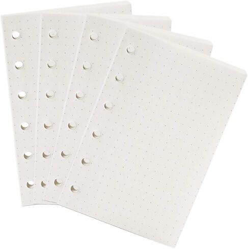 Moterm A7/مدخل مخطط الجيب، 4 عبوات منظم دفتر الملاحظات لإعادة تعبئة الورق، ورق سميك 3.25 × 4.85 بوصة 100 جرام لكل متر مربع (A7/جيب، مبطن) in Kuwait