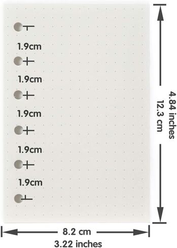 Moterm A7/مدخل مخطط الجيب، 4 عبوات منظم دفتر الملاحظات لإعادة تعبئة الورق، ورق سميك 3.25 × 4.85 بوصة 100 جرام لكل متر مربع (A7/جيب، مبطن) in Kuwait
