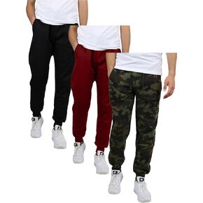 Galaxy by Harvic Men's Tech Fleece Joggers with Quilted Pocket & Knee