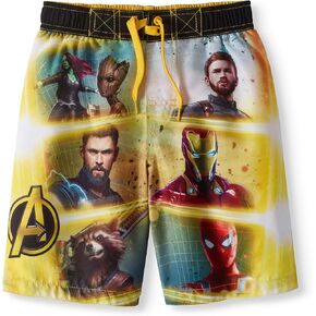 Marvel Comics Avengers Infinity War Swim Trunk - X-Small Yellow