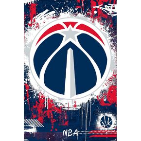 Trends International NBA Washington Wizards - Maximalist Logo 23 Wall Poster, 14.72" x 22.37", Premium Unframed Version