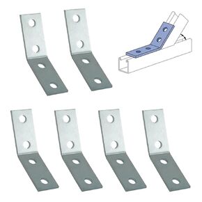 CNQLIS 6-Piece, 1-5/8" Post Slot Angle Bracket Accessories with 4 Holes, Outside 45 Degree Bracket, 5.7mm Thick Metal Angle Bracket Frame Connector for Mounting Frame Connector Fits ½ Bolt