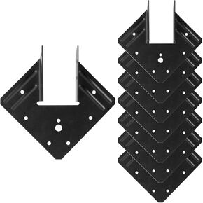 13 Gauge Hurricane Tie,Joist Hangers Fit 2X Truss to Rafter Connector for Roofing Trusses Wood Timber ,Wood Timber, Resist High Wind/ Earthquake Forces(Black Powder Coating) (24)