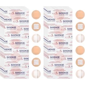 400Pcs Self Adhesive Round Bandage,Flexible Fabric Self Adhesive Bandage for Small Wound Care and Hiding Skin Spots,0.87 inch Diameter (400pc)
