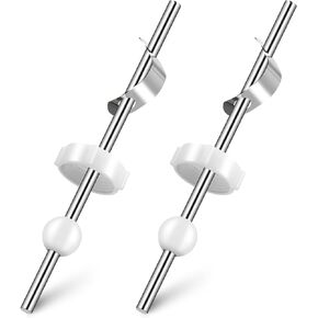 Dreyoo 2 Pack 6-1/4 inch Bathroom Lavatory Faucet Pop Up Ball Rod, Pivot Rod Replacement for 86783 and PP941-652, Compatible with Price Pfister Bathroom Sink Pop up Stopper, Ball 0.6 Inch, Chrome