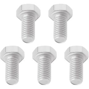 5Pcs Brushcutter Hex Bolts M8 X 1.25 Left Hand Thread 16MM Length Left-Handed Reverse Thread Hexagonal DIN933 Stainless Steel Bolts