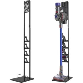 OUTBROS Vacuum Stand,Stable Metal Storage Bracket Compatible with Dyson V15 V12 V11 V10 V8 Series Handheld Cordless Vacuum Cleaners and Accessories and Attachments, Black