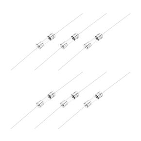 MECCANIXITY 2A 250V Glass Fuse 5x20mm Time Delay Fuse with Lead Wire UL Listed Slow Blow Fuse for Home Appliances(Pack of 6)