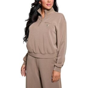 GUESS Women's Eco Olympe Half Zip Sweatshirt
