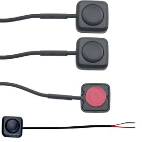 4PCS Horn Momentary Pushbutton Switch 30CM Wire Length Small Tactile Switch Electronics Equipment Power Button for 12V 24V Input Doorbell Alarm Reset Button