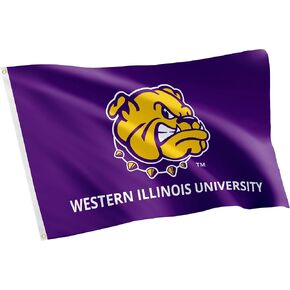 Desert Cactus Western Illinois University WIU Flag - 3 x 5 Feet Leathernecks Banner, Indoor/Outdoor Durable Fabric, 100% Polyester Design (Style 1)