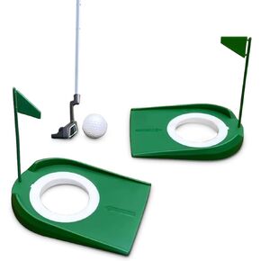 Golf Putting Cup with Flag 2 Pack Golf Putting Practice Accessories for Indoor Outdoor Home Office Backyard Golfing