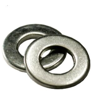 5/16"" Flat Washers (Pack of 10), 18-8 Stainless Steel 304, 7/8"" Outside Diameter, Commercial/Standard for Screws & Bolts - by Chipmunk Hardware, Silver, SS391080