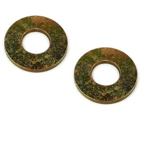 1-1/2" USS Flat Washers (Pack of 2), Thru-Hardened Yellow Zinc Plated Steel, 3-1/2" Outside Diameter, for Screws & Bolts - by Chipmunk Hardware