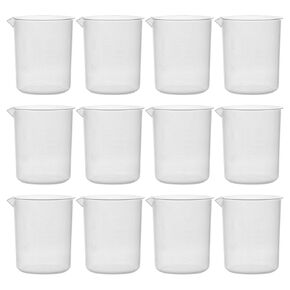 1000ml Plastic Beaker; 20ml Graduations, Premium Polypropylene; Pack of 12