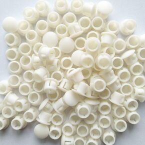 YEJI 50PCS 3/13", 6mm, 0.23in Panel Plugs Hole Plugs (Mounting Hole: 5.8-6.0mm), Plastic Flush Type Hole Plugs, Home Furniture Fastener, Plastic Pipe Choke Plug, White Color