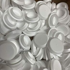 3/4" White Plastic Flush Type Hole Plugs 1" Head for use in .750" Hole in Material up to .080" Thick (50) Pieces
