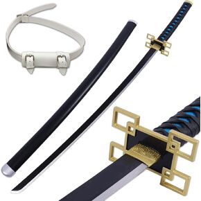 ZiQing Demon Katana Sword Anime Cosplay Sword,Handmade Katana，Steel Sword remgoku Sword/zenitsu Sword (Tokitou Muichirou)