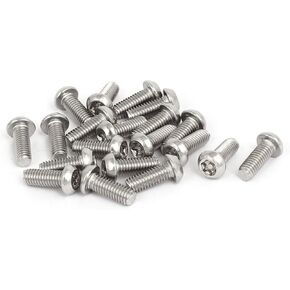 uxcell M6x16mm 304 Stainless Steel Button Head Torx Security Tamper Proof Screws 20pcs