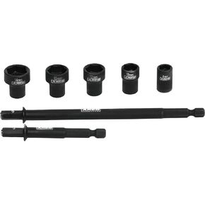 ARES 27087 – Nut Driver Set – Metric Magnetic 7-Piece – Detachable and Cleanable – Radial 6 Point Drive Sockets Load on Flats - Removable Socket Ends for Easy Cleaning – Heavy Duty CR-V Steel