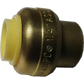 2 PIECES XFITTING 1/4" PUSH FIT CAP CERTIFIED TO NSF ANSI61, BRASS