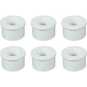 6Pcs 2"x 1" PVC DWV Reducing Bush Adapter,PVC Reducer Bushing, (Socket x Socket) Schedule 40 PVC DWV Slip Reducing Coupling Pipe Fittings,Pipe Reducer Bush for Plumbing Connection
