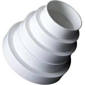 Control Garden Reducer 3 to 6 Inch Air Duct Adapter | HAVC Pipe Connector for Inline Ventilation System | Increaser Cone for Grow Tent Bathroom Kitchen | White Tube Connector