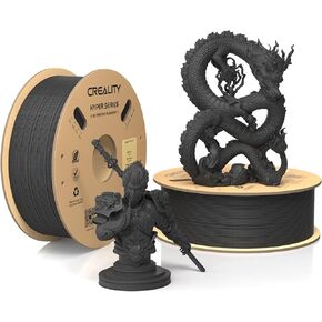 Creality Hyper PLA-CF (PLA Carbon Fiber) Filament 1.75mm 2KG, High Speed PLA-CF 30-300mm/s 3D Printer Filament, Dimensional Accuracy +/-0.02mm, Fit Most 3D Printers, 2KG(4.4lbs) Spool Black