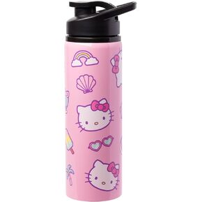 Silver Buffalo Sanrio Hello Kitty Summer Vibes Stainless Steel Water Bottle, 25 Ounces